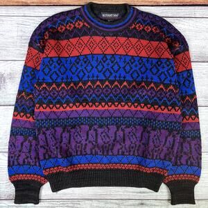 Vintage 1990s Botany 500 Multicolor Striped Sweater